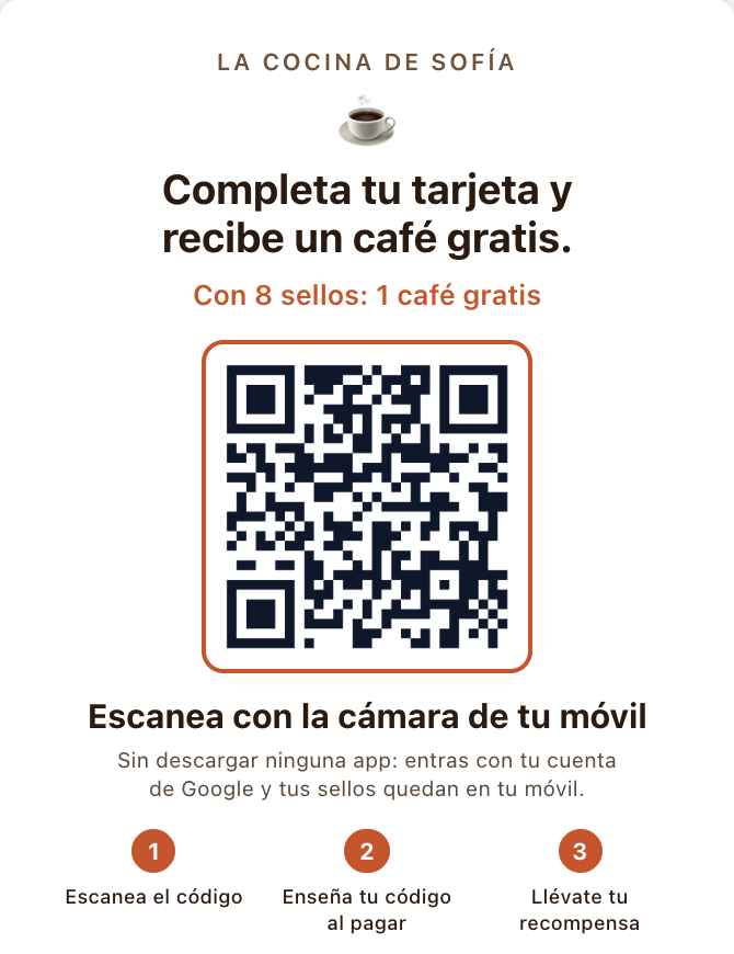 Cartel para imprimir de un programa de Delids, con su código QR.